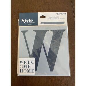 Style Selections 52070 Large Vertical Letter Welcome Home Wood Stencil Kit 7 Pc‎